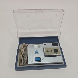 Minolta Disc 5  Disc Film Camera, silver, with Case